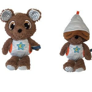 Sleepy Caps by AprilKind Tommy Bear Fold down night cap plush stuffed DanDee EUC